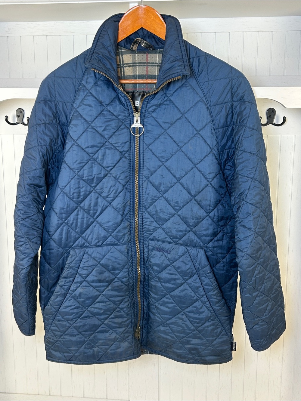 Barbour D916 Men’s Flyweight Quilted Jacket Navy XS